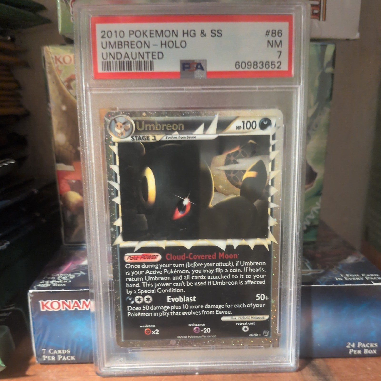 2010 Pokemon Heartgold & Soulsilver Undaunted Umbreon-Holo 86