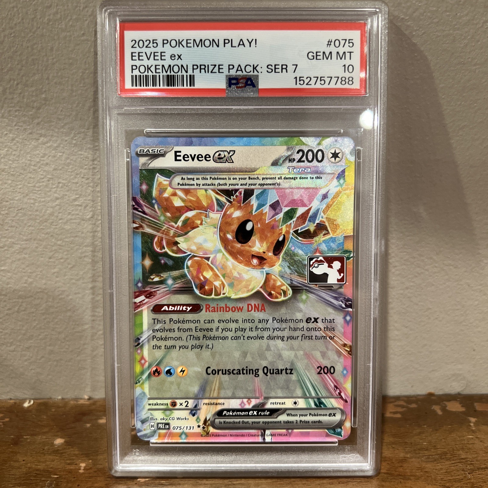 2025 Pokemon Play! Pokemon Prize Pack: Series 7 Eevee EX 075