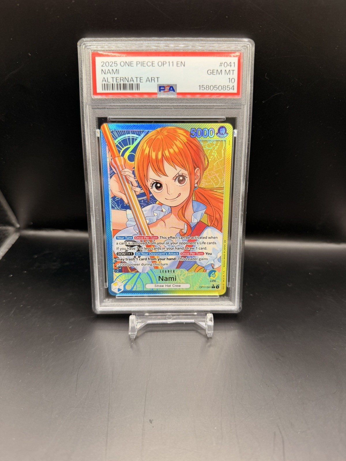 2025 One Piece OP11-A Fist of Divine Speed Nami Alternate Art 041
