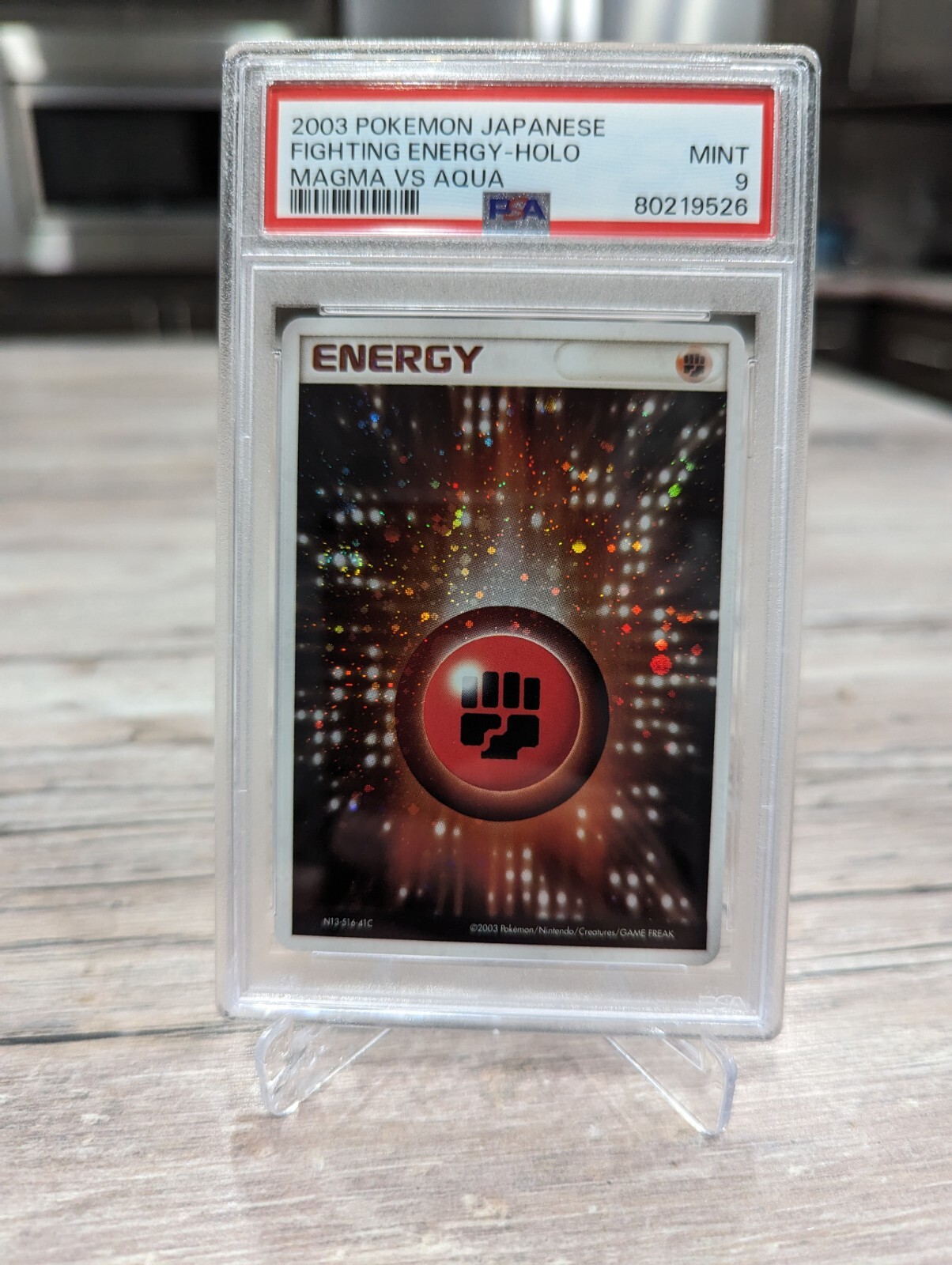 2003 Pokemon Japanese Magma VS Aqua Fighting Energy-Holo