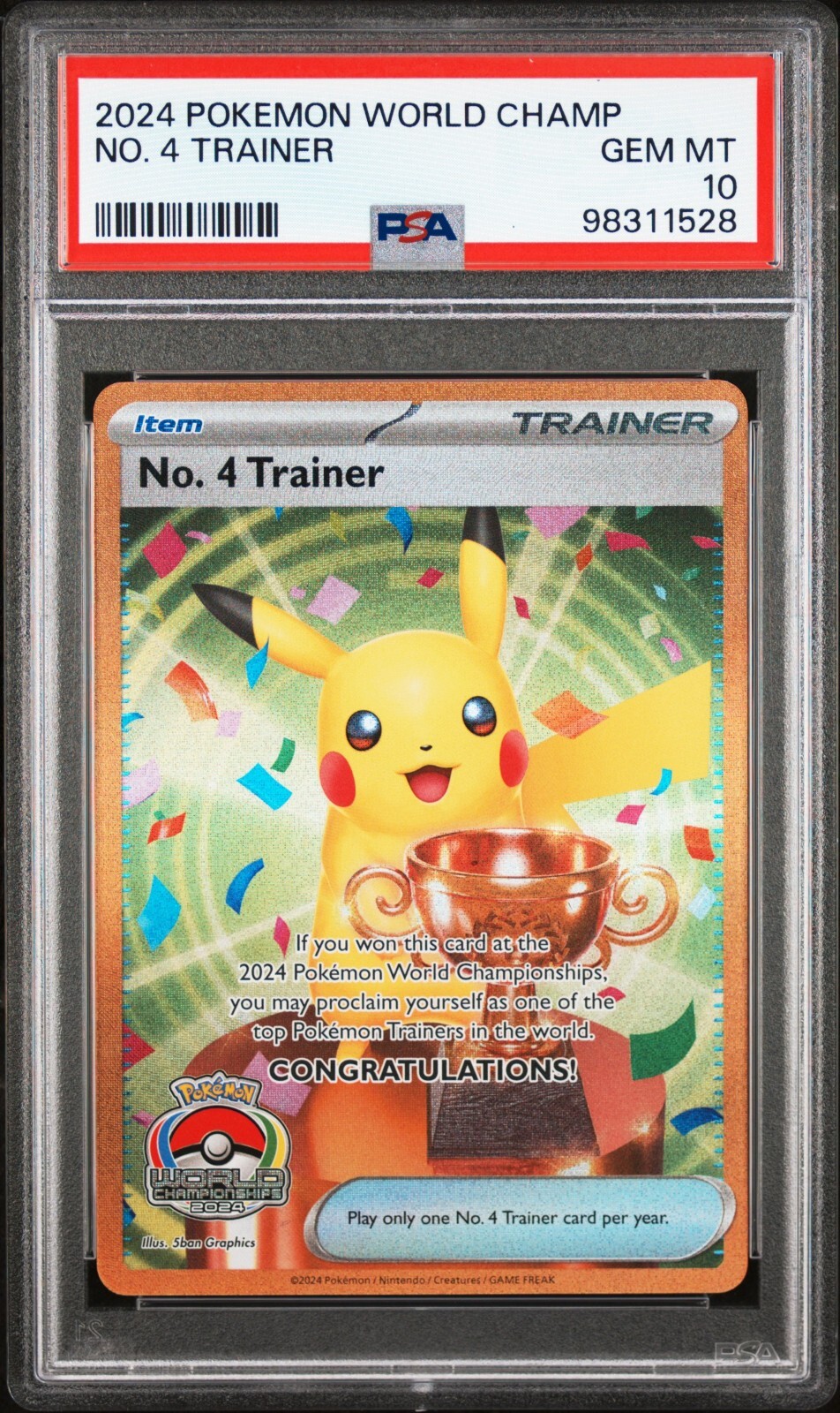 2024 Pokemon World Championships Promo No. 4 Trainer
