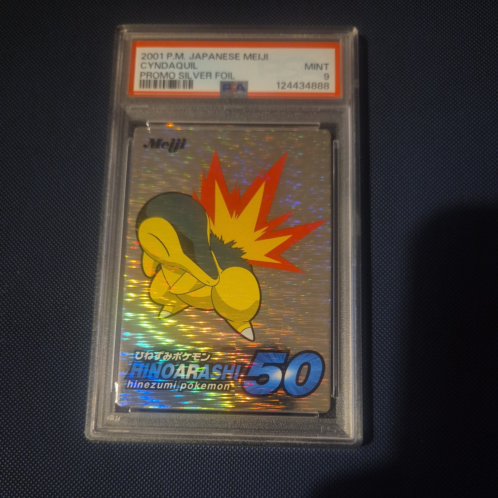 2001 Pokemon Japanese Meiji Promo Silver Foil Cyndaquil