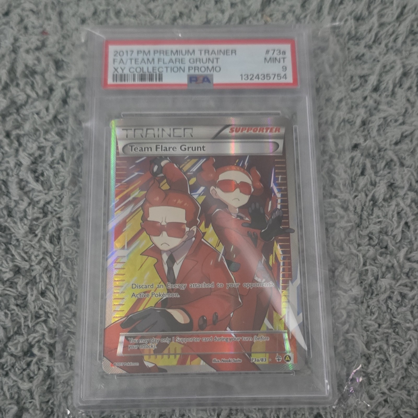2017 Pokemon Premium Trainer XY Collection Promo Full Art/Team Flare Grunt 73a