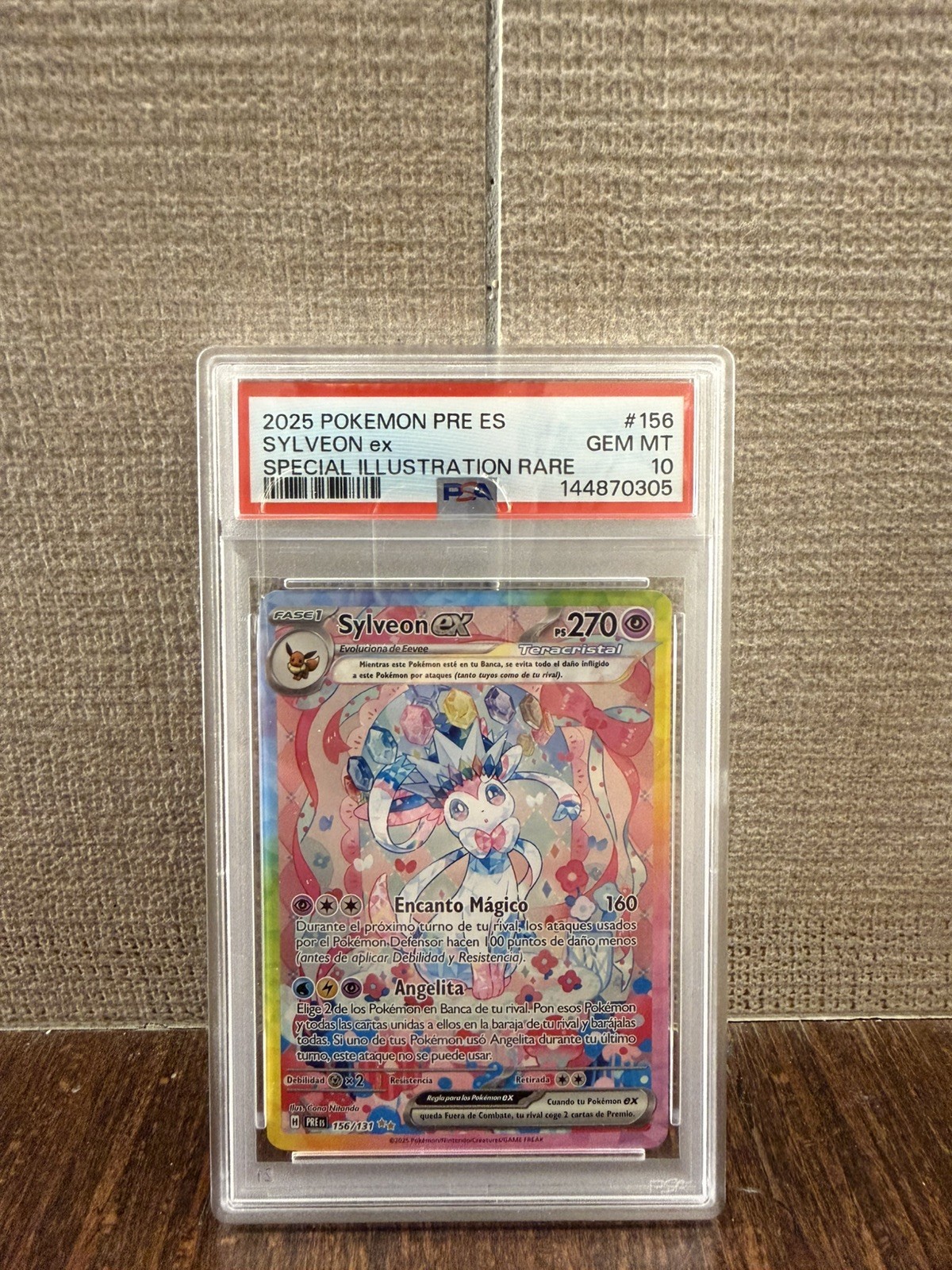 2025 Pokemon Spanish Pre ES-Prismatic Evolutions Sylveon EX Special Illustration Rare 156