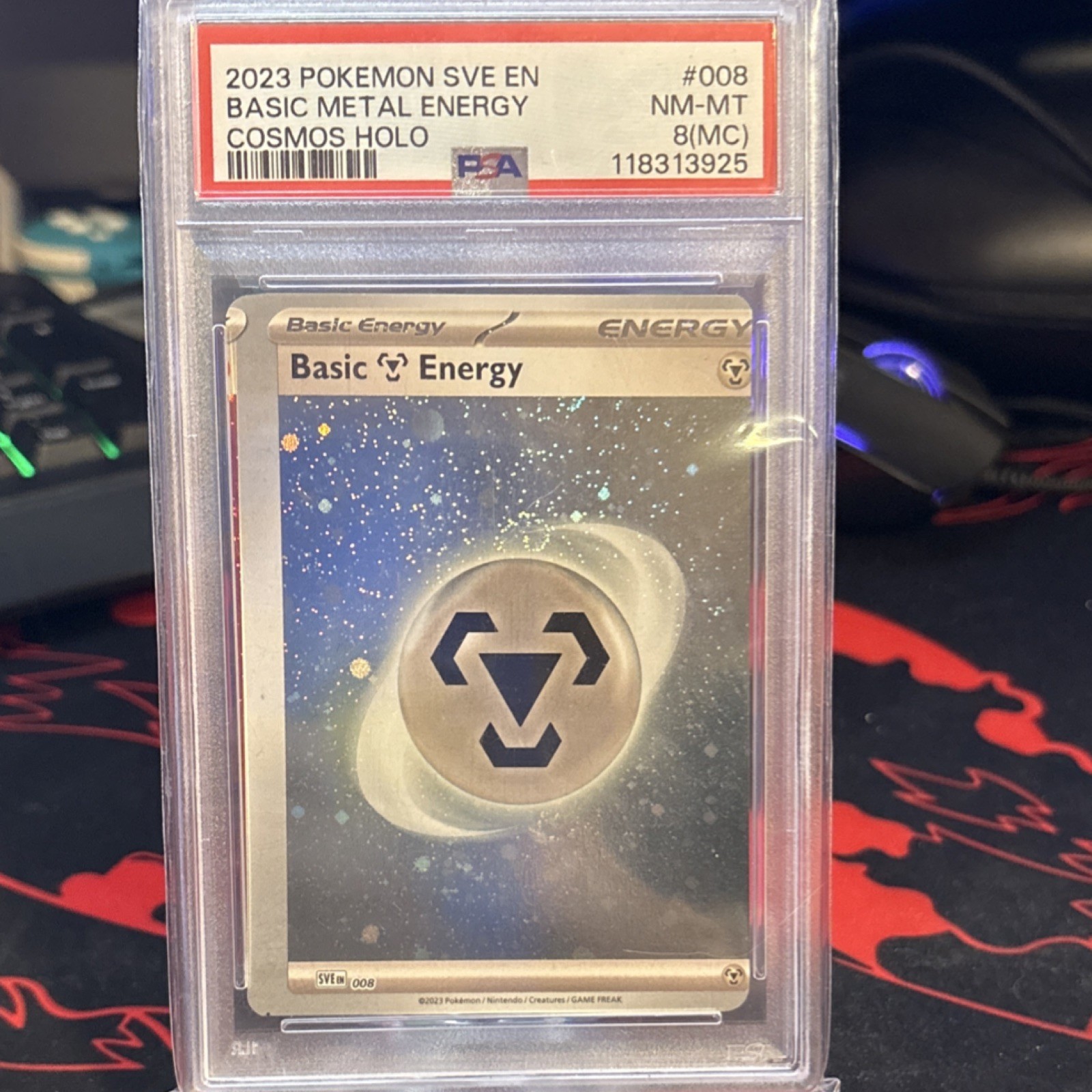 2023 Pokemon Sve EN-Basic Energies Basic Metal Energy Cosmos Holo 008
