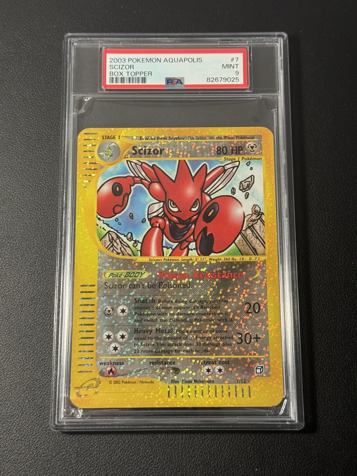 2003 Pokemon Aquapolis Box Topper Scizor 7