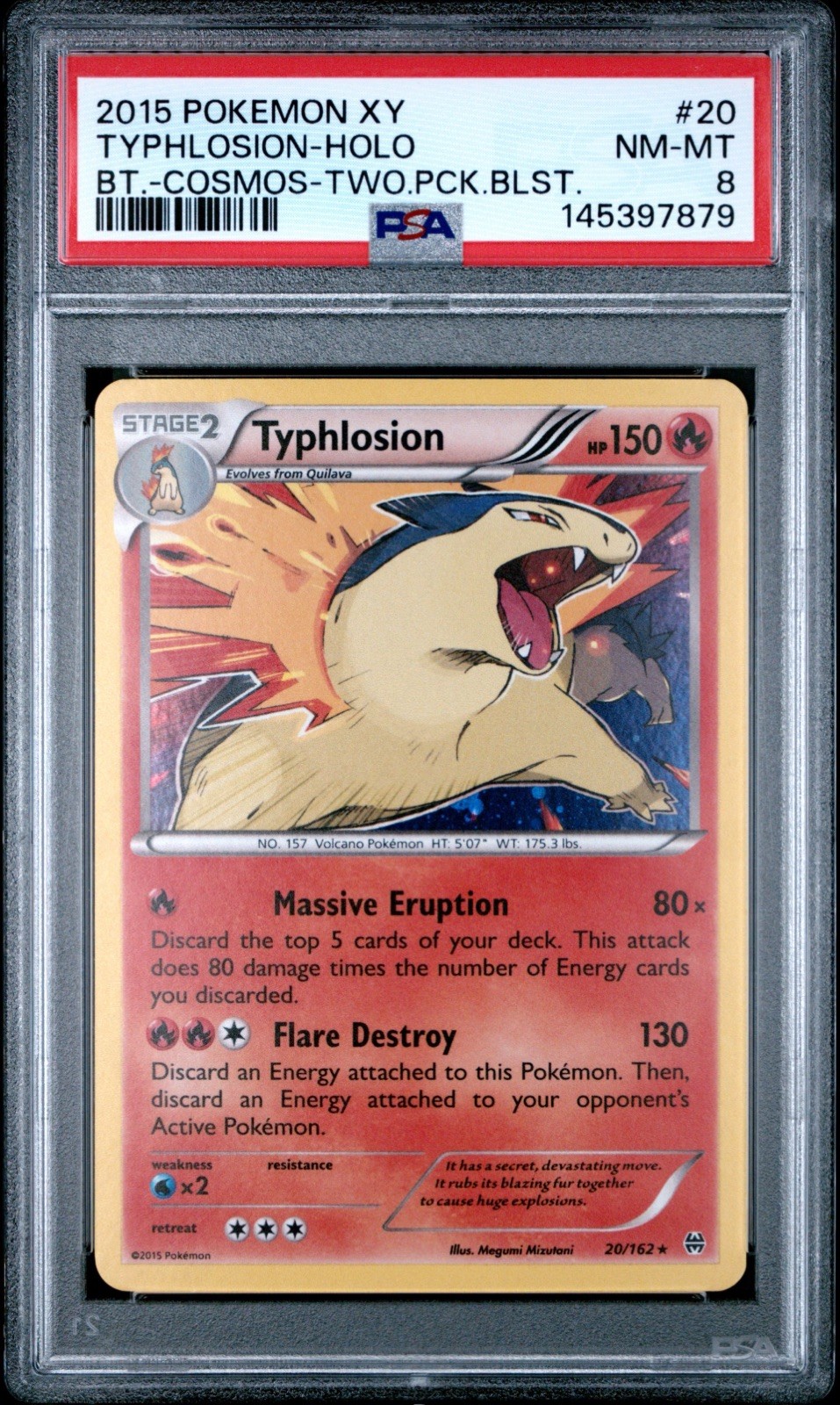 2015 Pokemon XY Breakthrough Typhlosion-Holo Cosmos-Sun & Moon Two Pack Blister 20