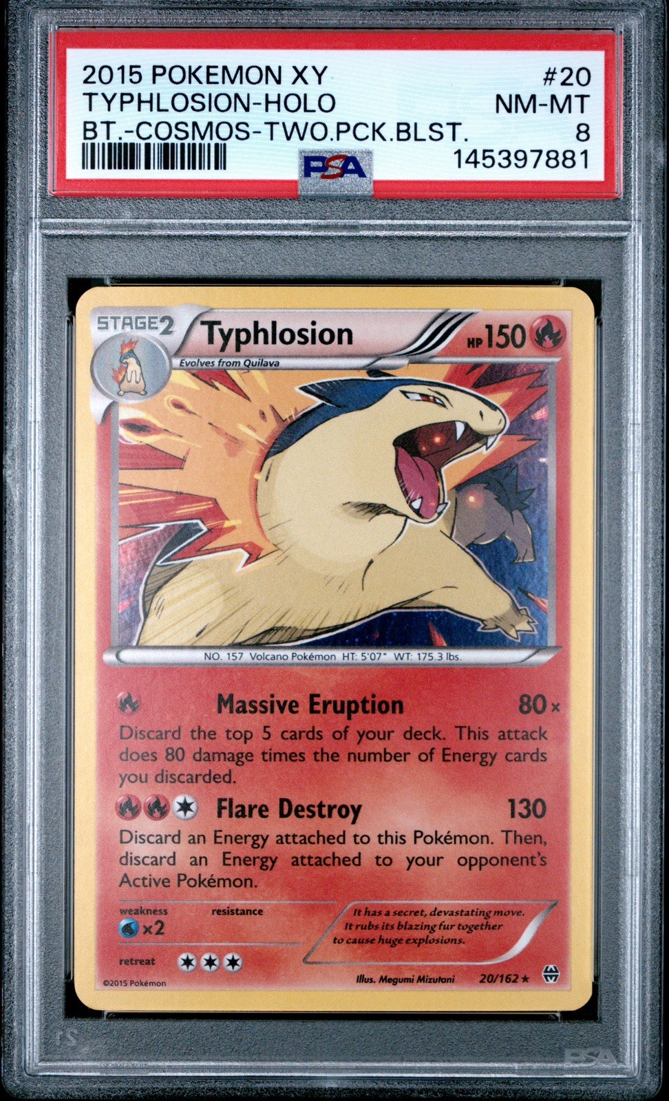 2015 Pokemon XY Breakthrough Typhlosion-Holo Cosmos-Sun & Moon Two Pack Blister 20