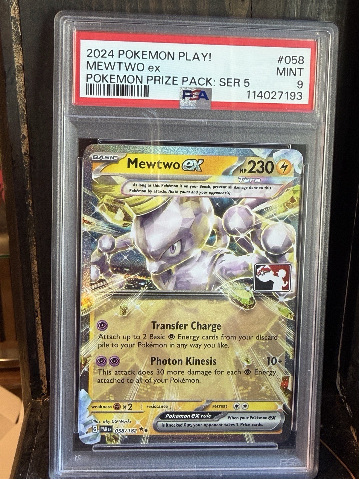 2024 Pokemon Play! Pokemon Prize Pack: Series 5 Mewtwo EX 058