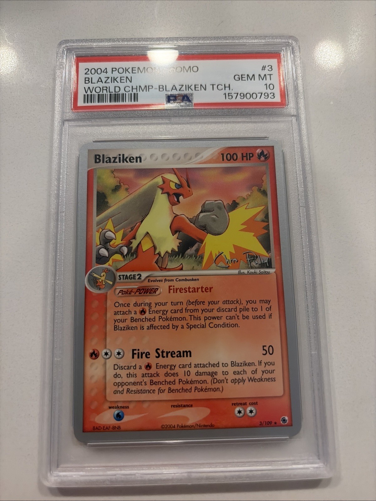 2004 Pokemon World Championships Promo Blaziken Blaziken Tech 3