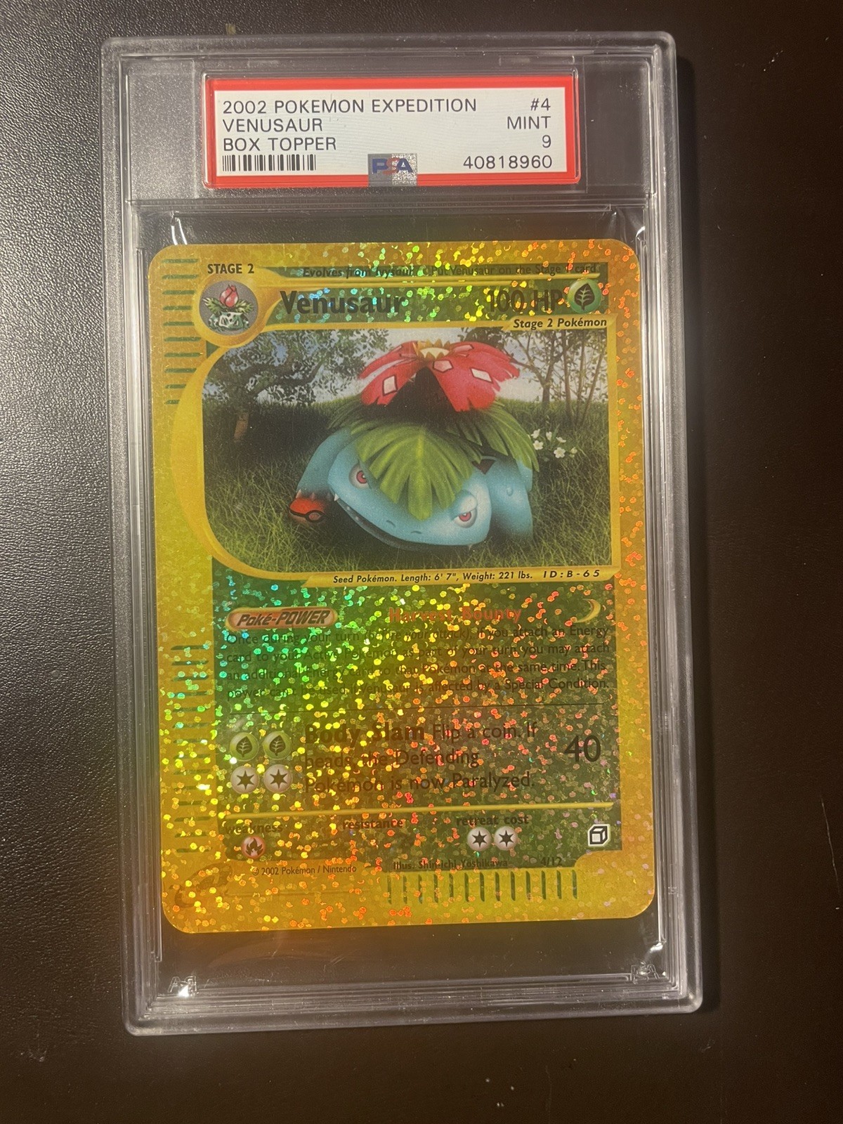 2002 Pokemon Expedition Box Topper Venusaur 4