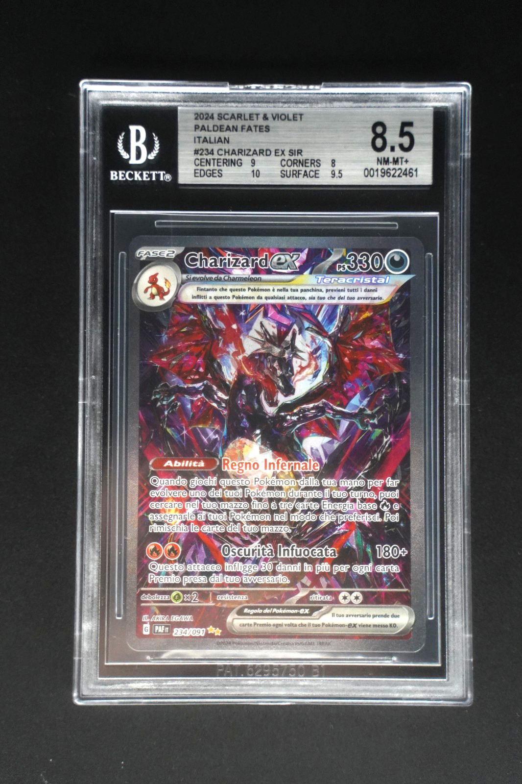2024 Pokemon TCG Scarlet & Violet Paldean Fates Italian Charizard ex SIR 234
