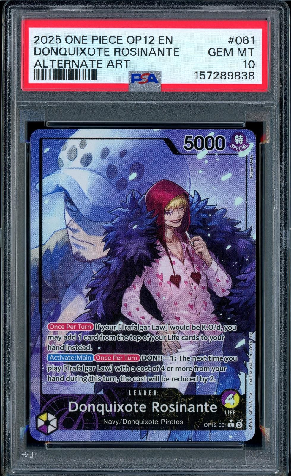 2025 One Piece OP12-Legacy of the Master Donquixote Rosinante Alternate Art 061