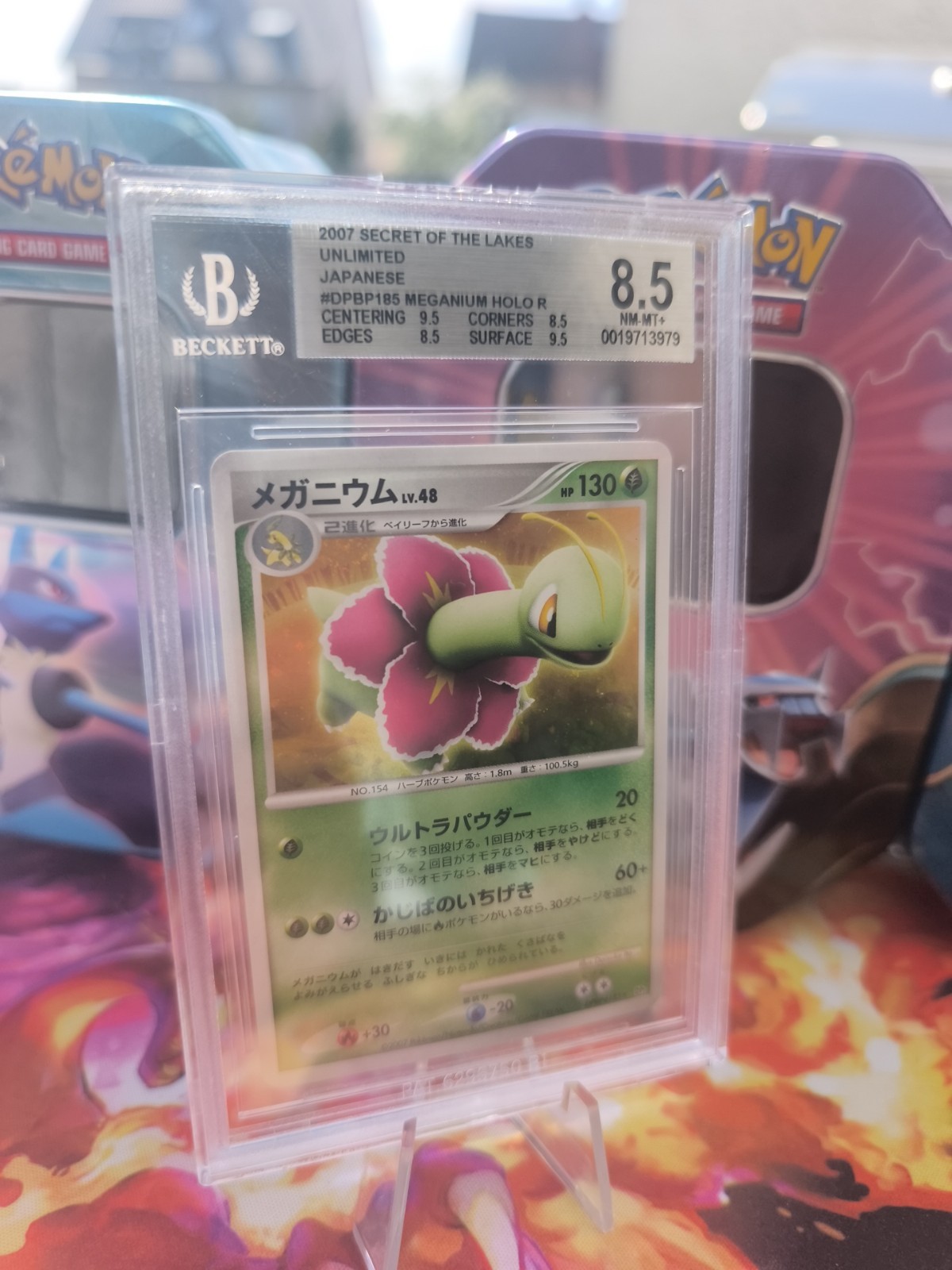 2007 Pokemon DP Secret of the Lakes Unlimited Japanese Meganium HOLO R DPBP#185