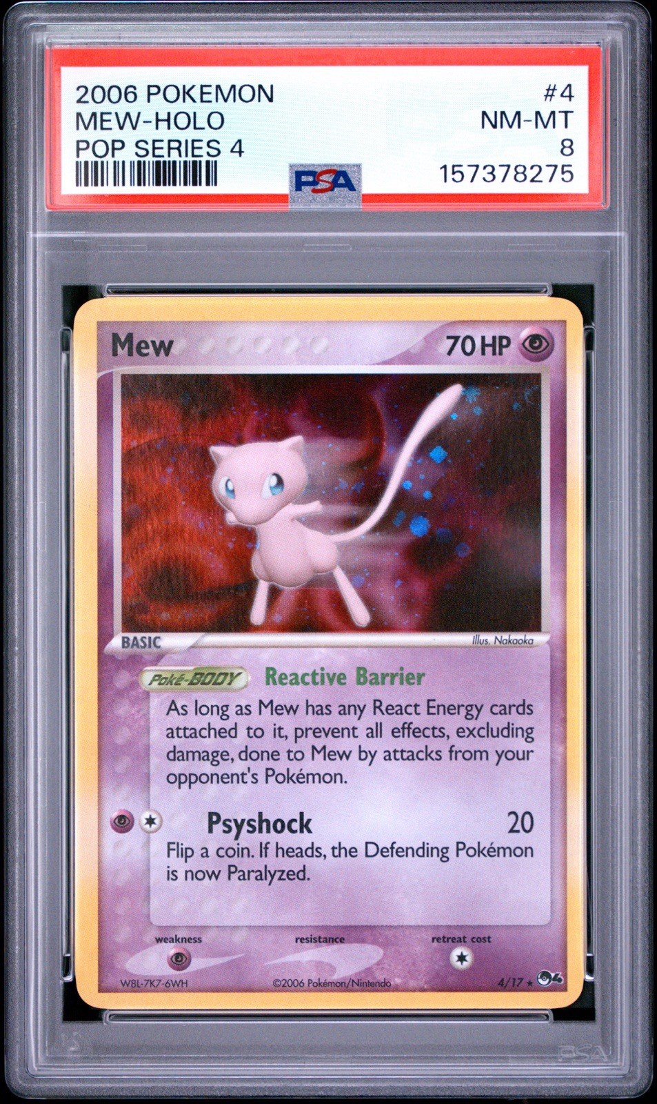 2006 Pokemon Pop Series 4 Mew-Holo 4