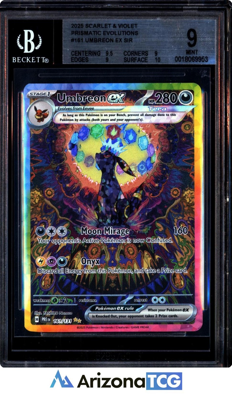2025 Pokemon TCG Scarlet & Violet Prismatic Evolutions Umbreon ex SIR 161