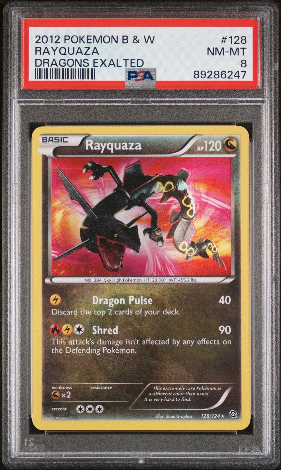 2012 Pokemon Black & White Dragons Exalted Rayquaza 128