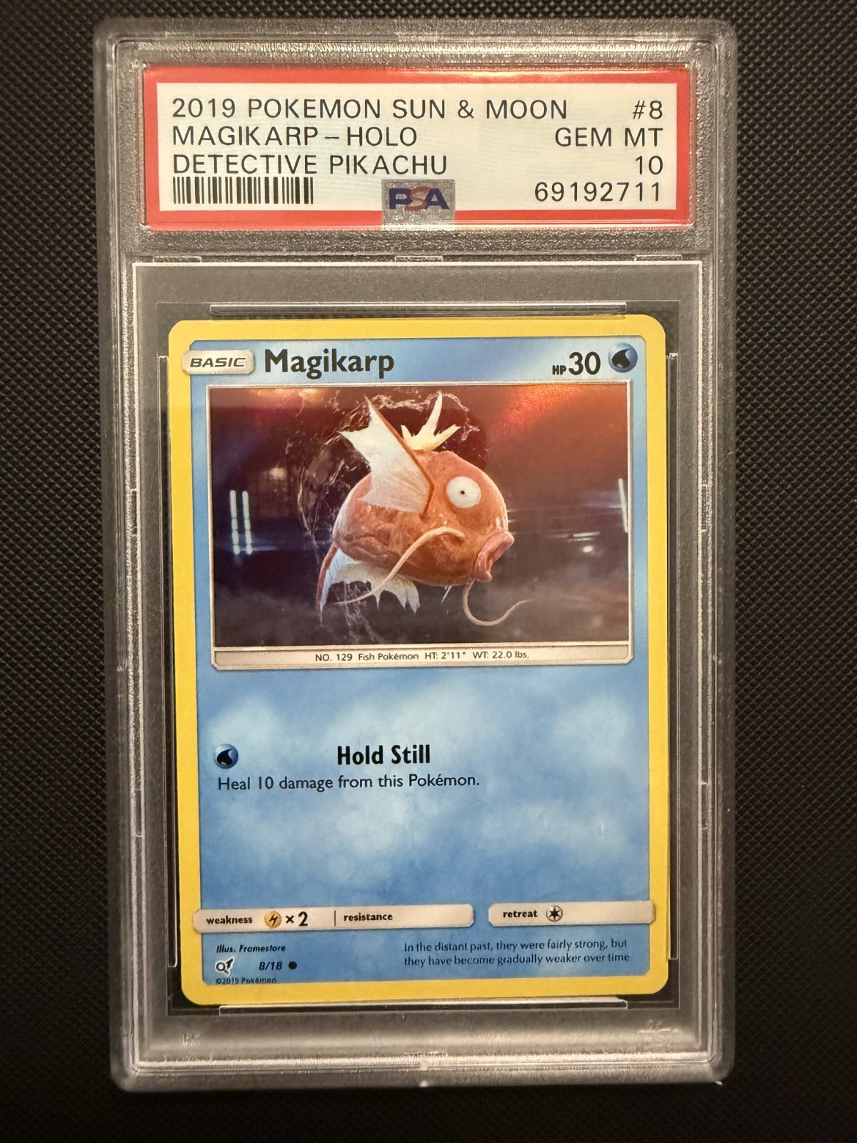 2019 Pokemon Sun & Moon Detective Pikachu Magikarp-Holo 8
