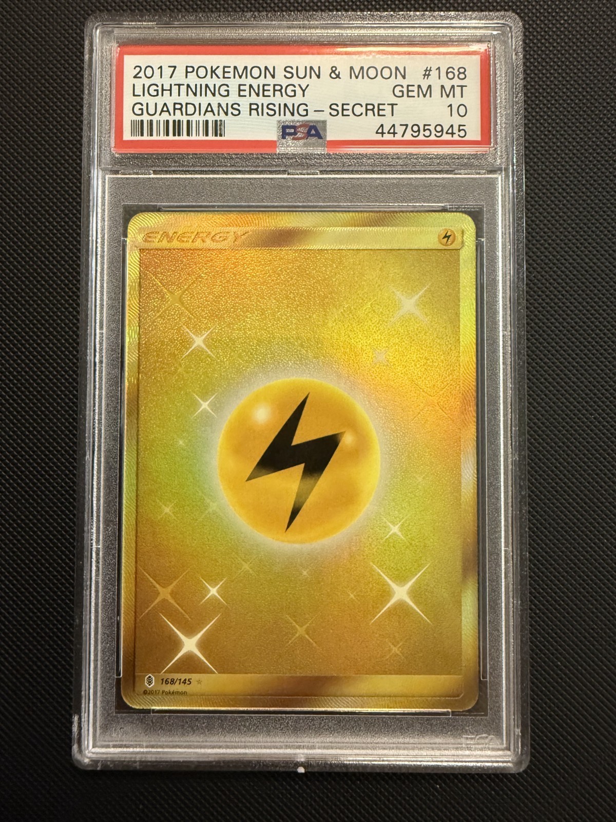 2017 Pokemon Sun & Moon Guardians Rising Lightning Energy Secret 168
