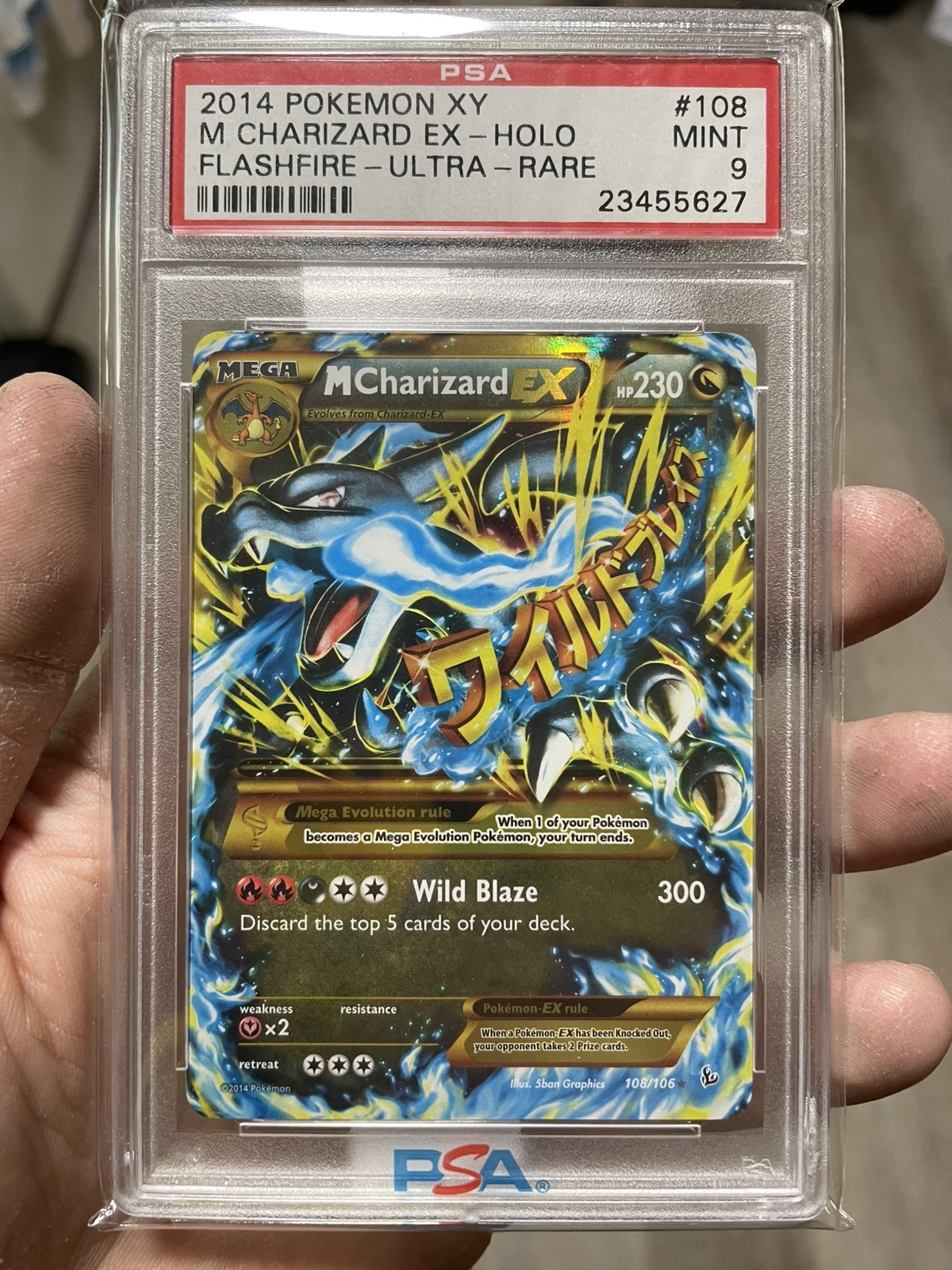 2014 Pokemon XY Flashfire M Charizard EX Ultra Rare 108