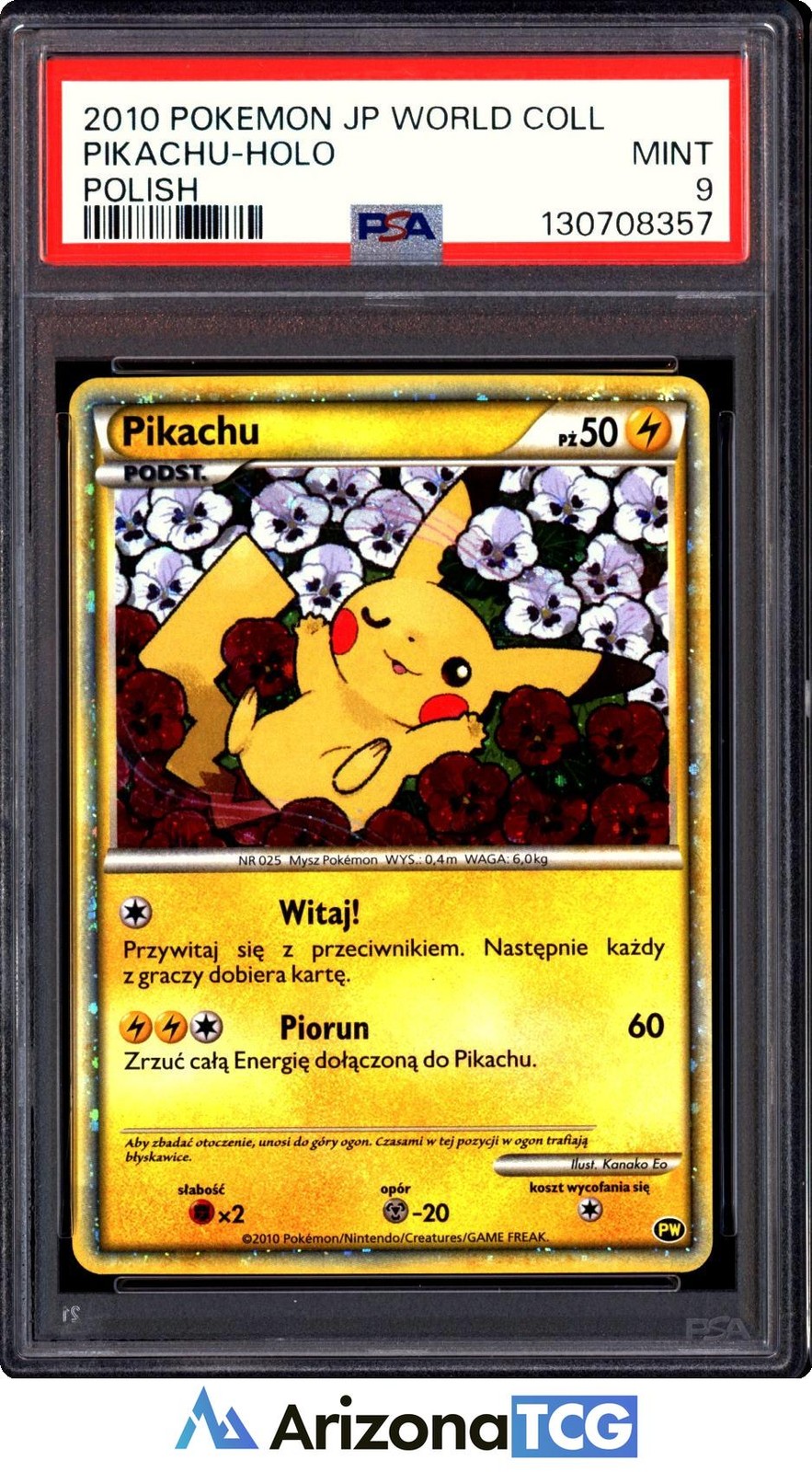 2010 Pokemon Japanese World Collection Pikachu-Holo Polish
