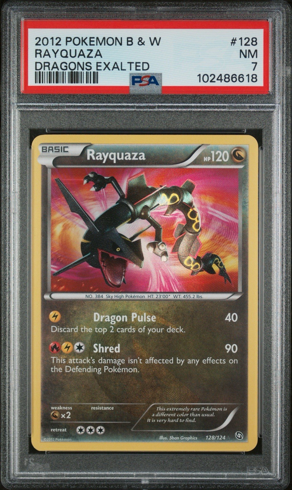 2012 Pokemon Black & White Dragons Exalted Rayquaza 128