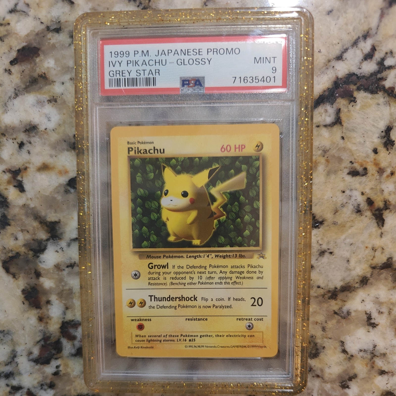 1999 Pokemon Japanese Corocoro Comics Promo Ivy Pikachu-Glossy Grey Star