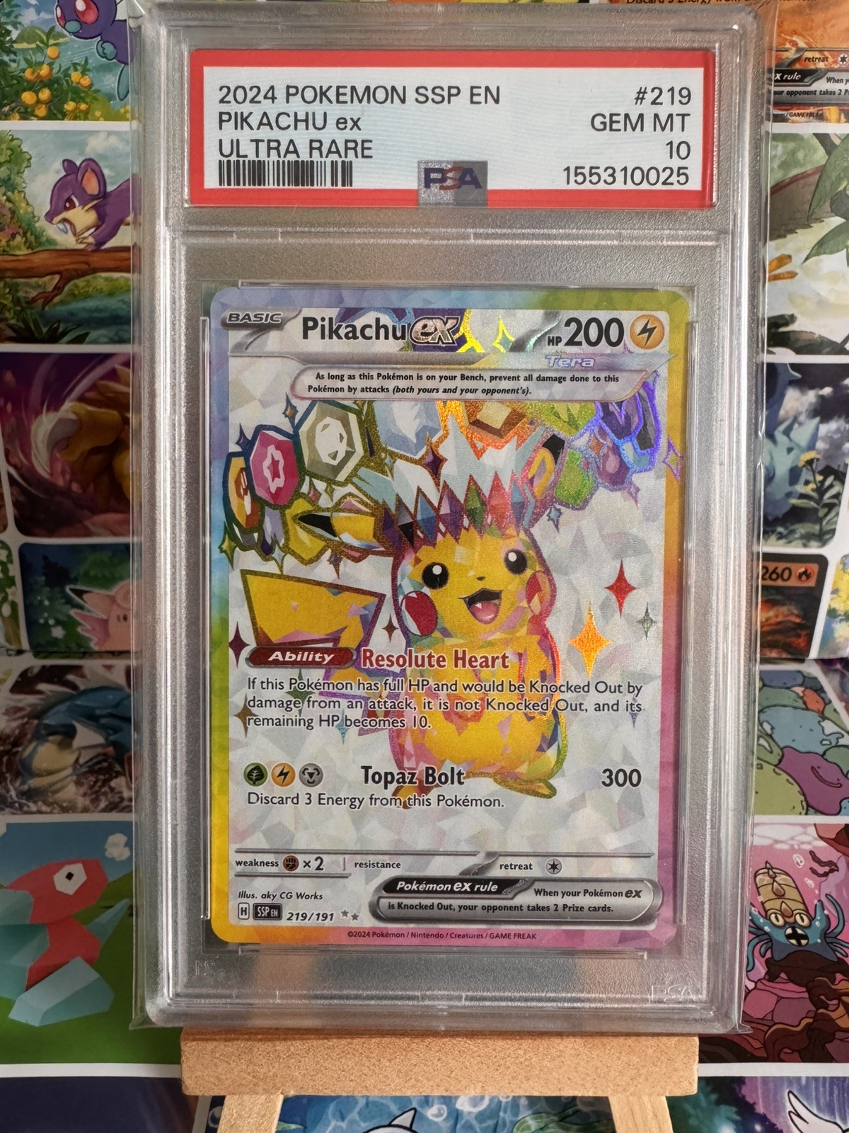 2024 Pokemon Ssp EN-Surging Sparks Pikachu EX Ultra Rare 219