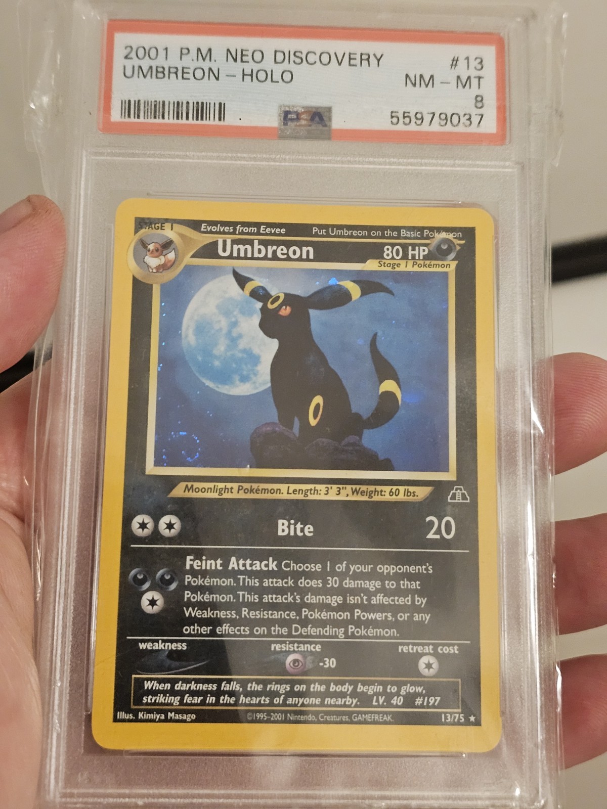 2001 Pokemon Neo Discovery Umbreon-Holo 13