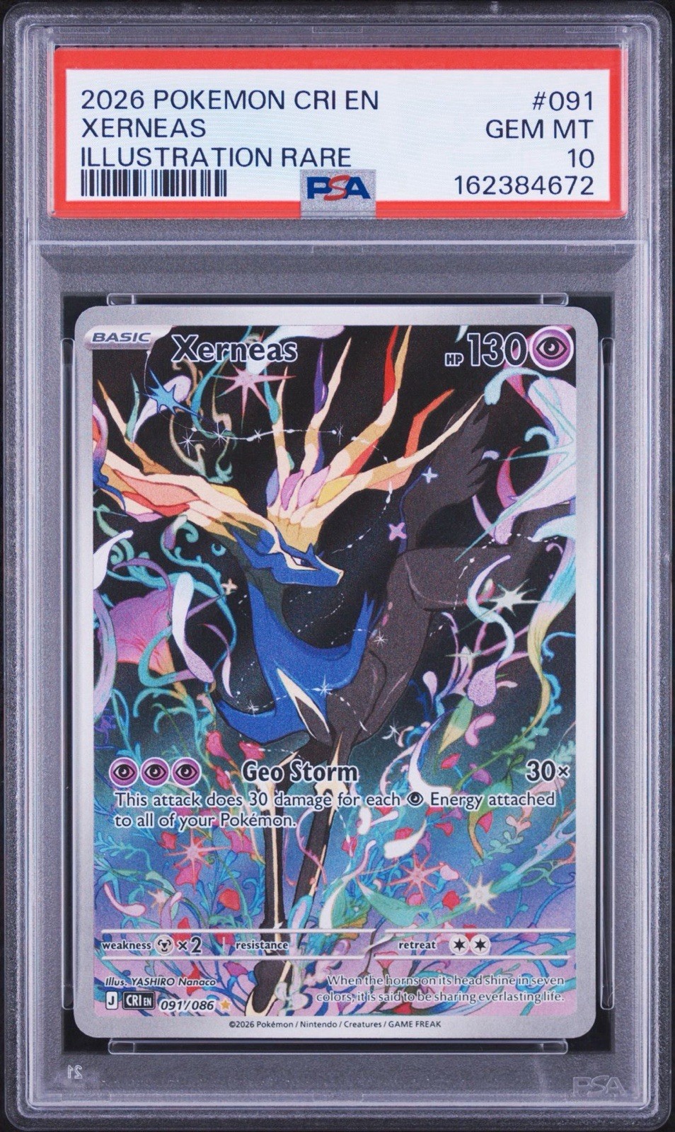 2026 Pokemon Cri EN-Chaos Rising Xerneas Illustration Rare 091