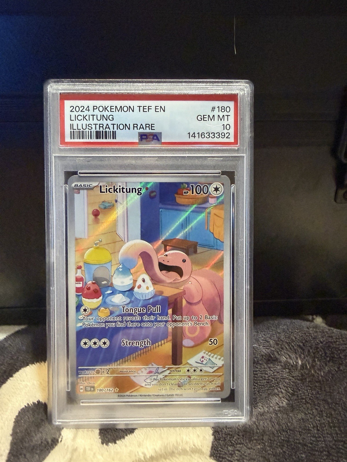 2024 Pokemon Tef EN-Temporal Forces Lickitung Illustration Rare 180