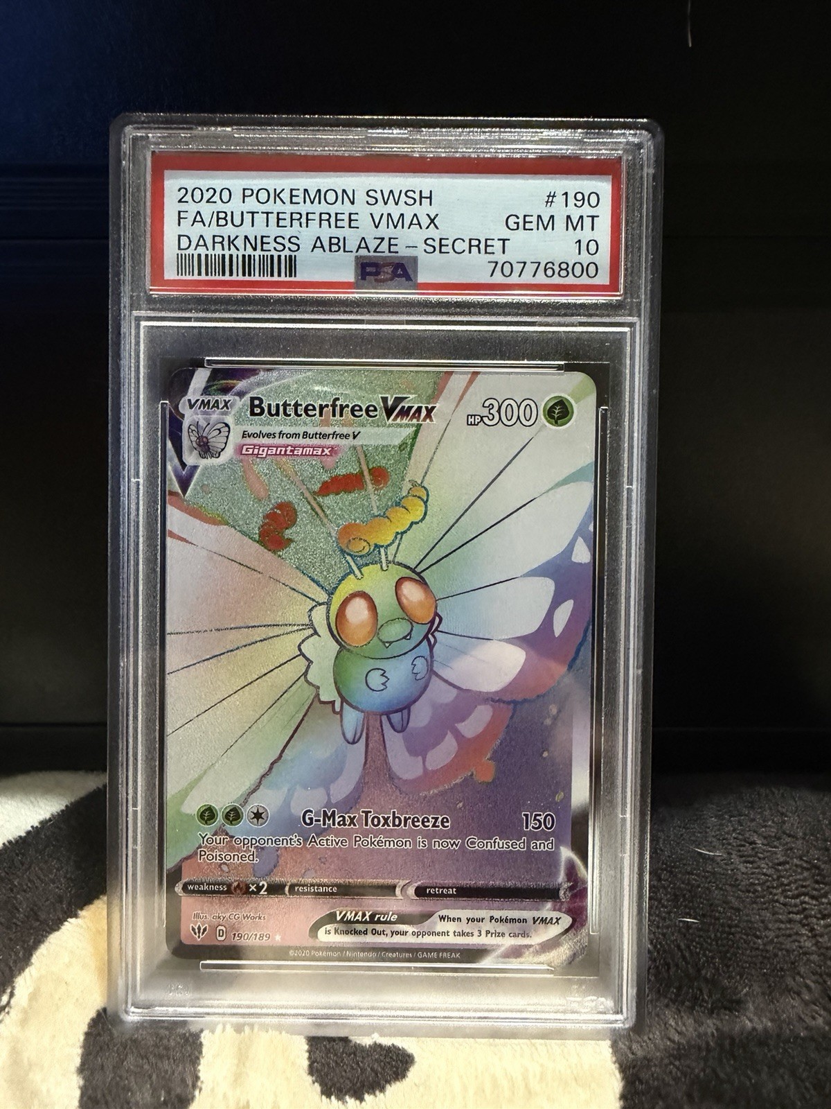 2020 Pokemon Sword & Shield Darkness Ablaze Full Art/Butterfree Vmax Secret 190