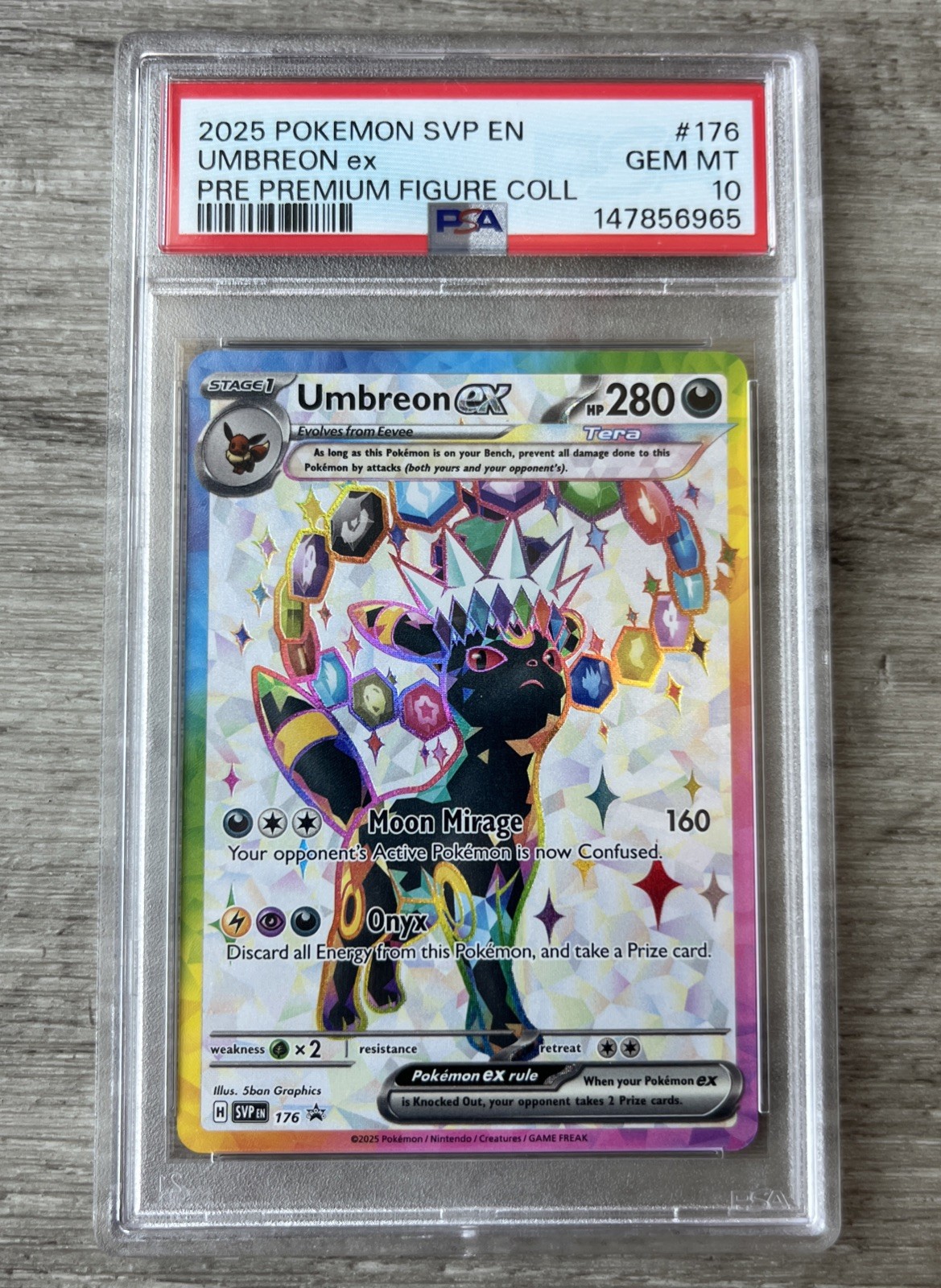 2025 Pokemon Svp EN-SV Black Star Promo Umbreon EX Prismatic Evolutions Premium Figure Collection 176