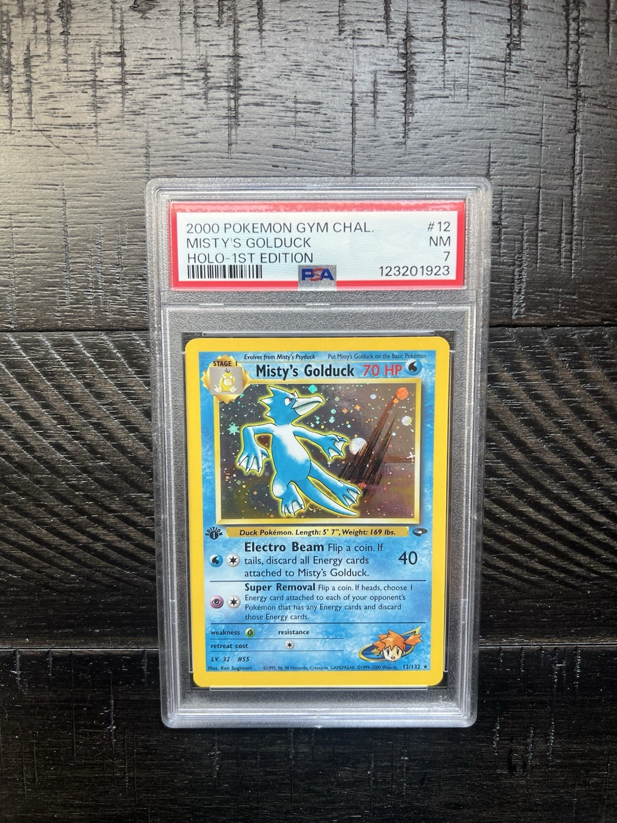 2000 Pokemon Gym Challenge Misty's Golduck Holo-1st Edition 12