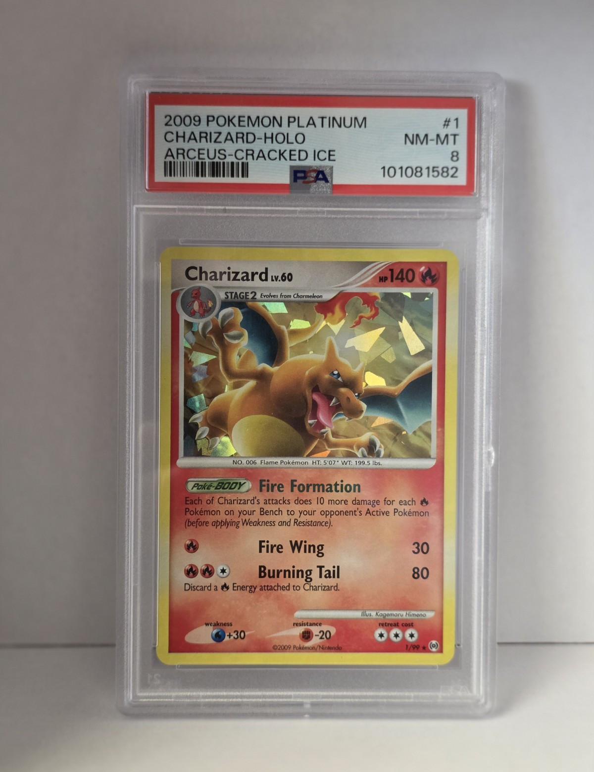 2009 Pokemon Platinum Arceus Charizard-Holo Cracked Ice 1