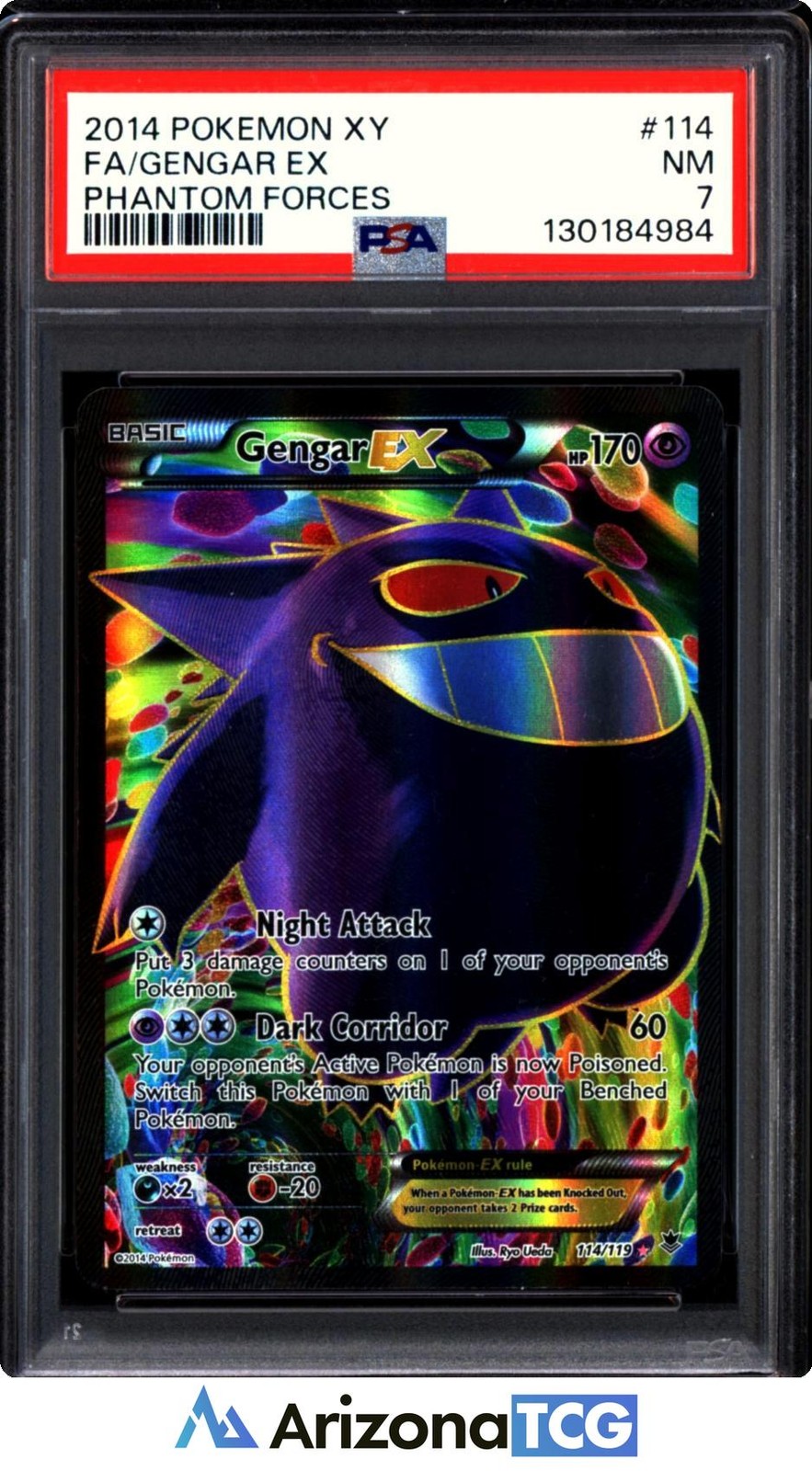 2014 Pokemon XY Phantom Forces Full Art/Gengar EX 114