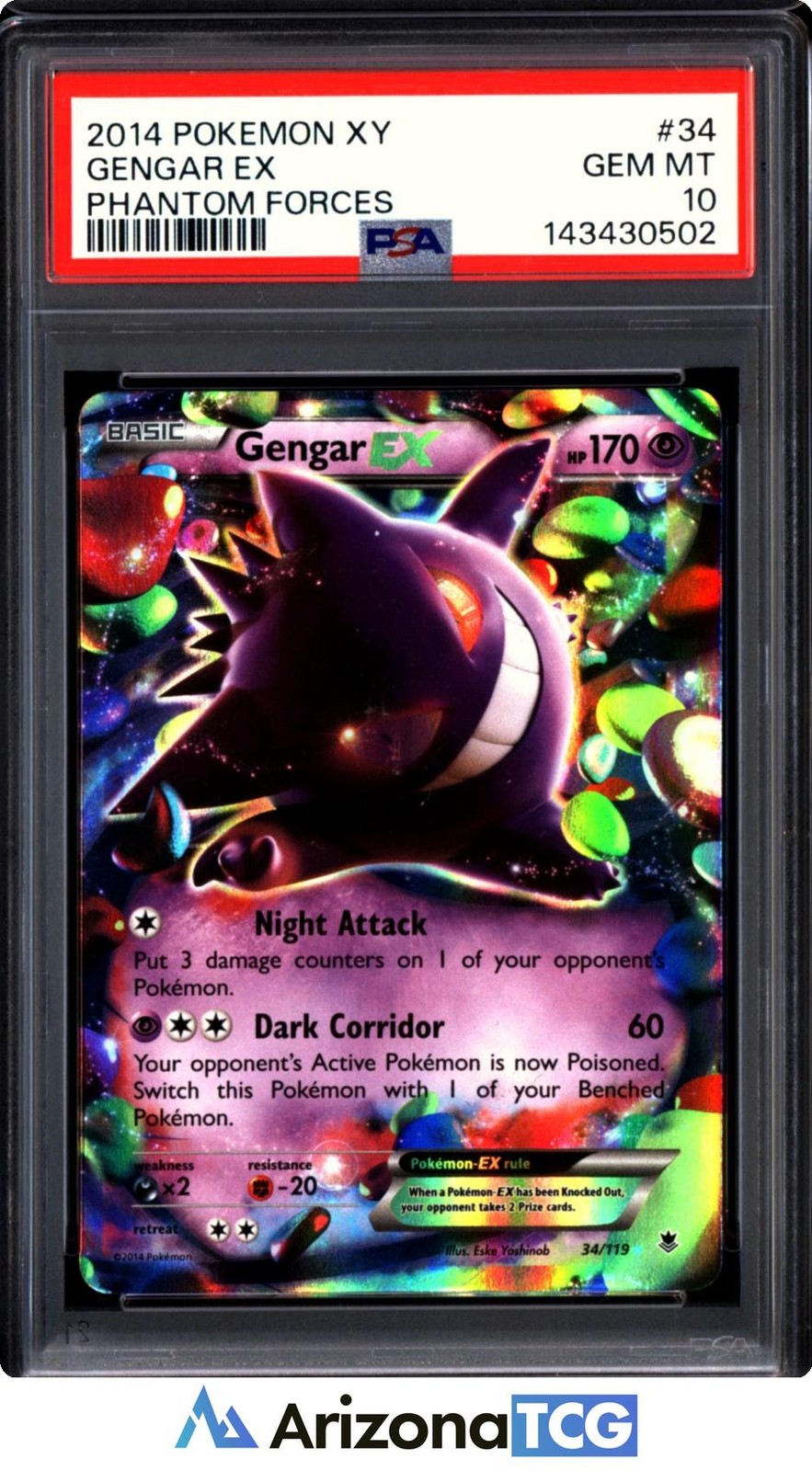 2014 Pokemon XY Phantom Forces Gengar EX 34