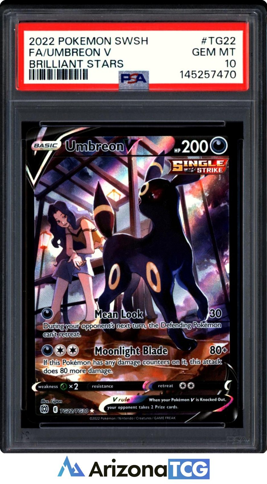 2022 Pokemon Sword & Shield Brilliant Stars Full Art/Umbreon V TG22