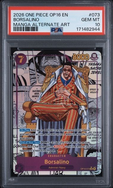 2026 One Piece OP16-the Time of Battle Borsalino Manga Alternate Art 073