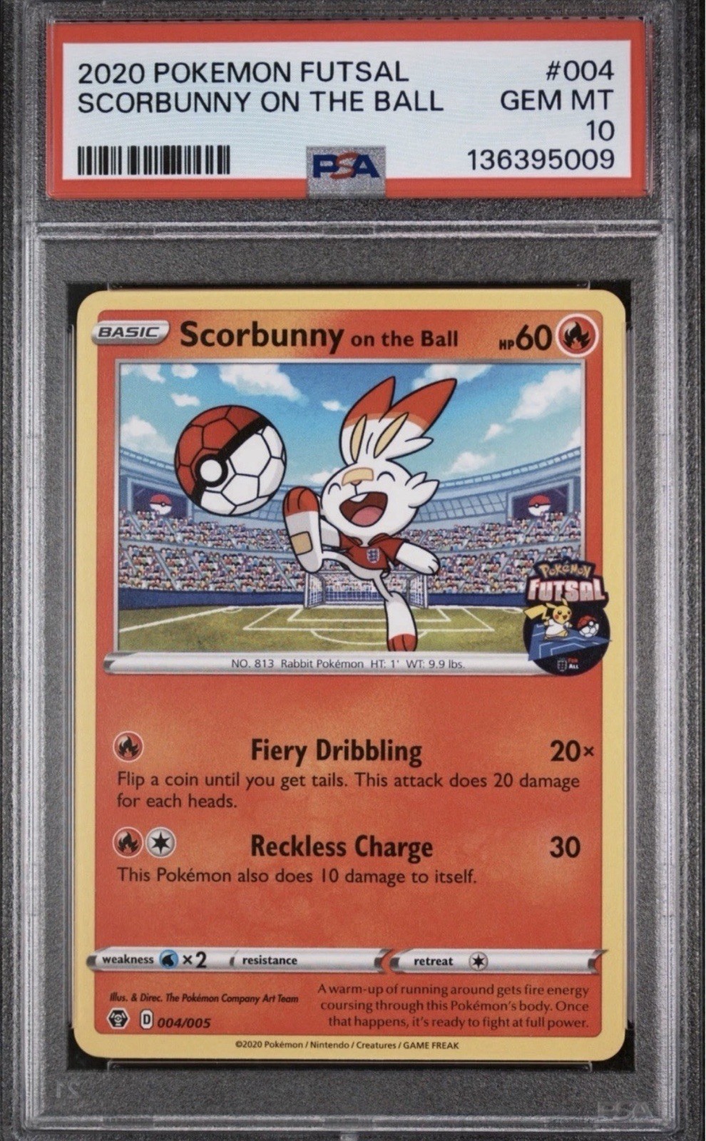 2020 Pokemon Futsal Scorbunny on the Ball 004