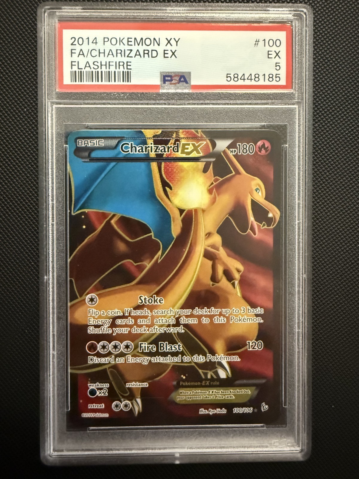 2014 Pokemon XY Flashfire Full Art/Charizard EX 100