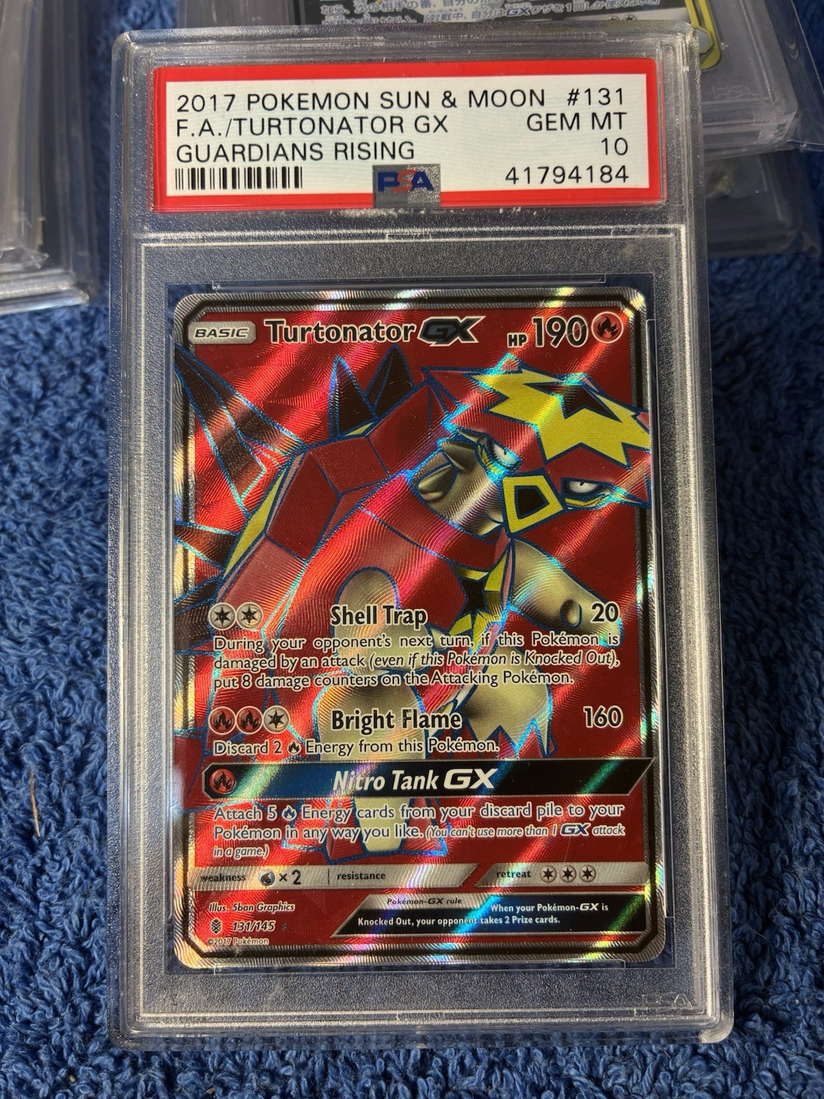 2017 Pokemon Sun & Moon Guardians Rising Full Art/Turtonator-GX 131