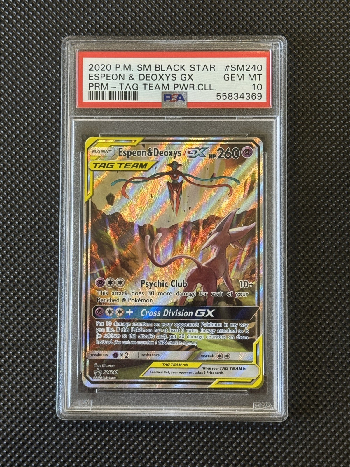 2020 Pokemon SM Black Star Promo Espeon & Deoxys GX Tag Team Powers Collection SM240