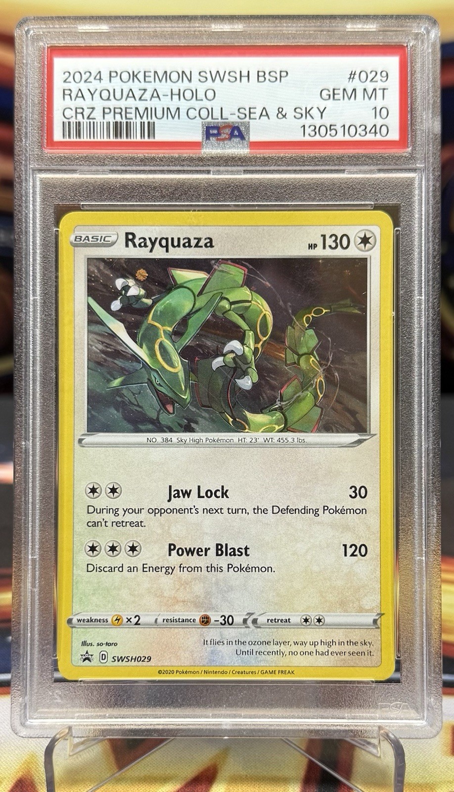 2024 Pokemon Swsh Black Star Promo Rayquaza-Holo Crown Zenith Premium Collection Sea & Sky  029