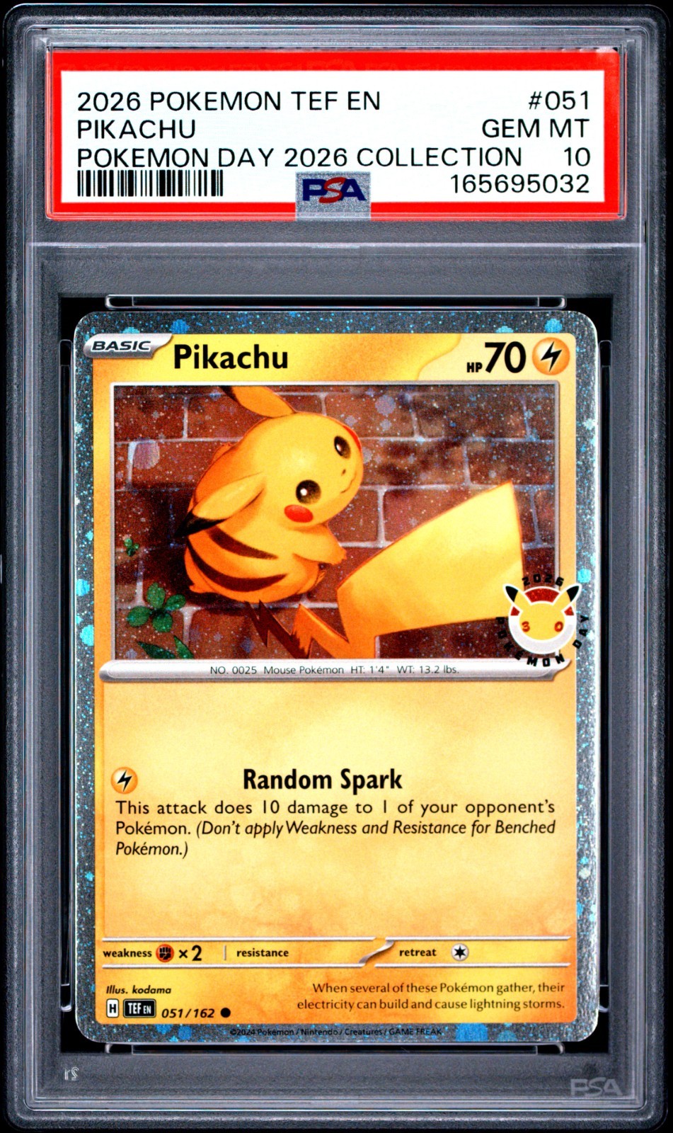 2026 Pokemon Tef EN-Temporal Forces Pikachu Pokemon Day 2026 Collection 051
