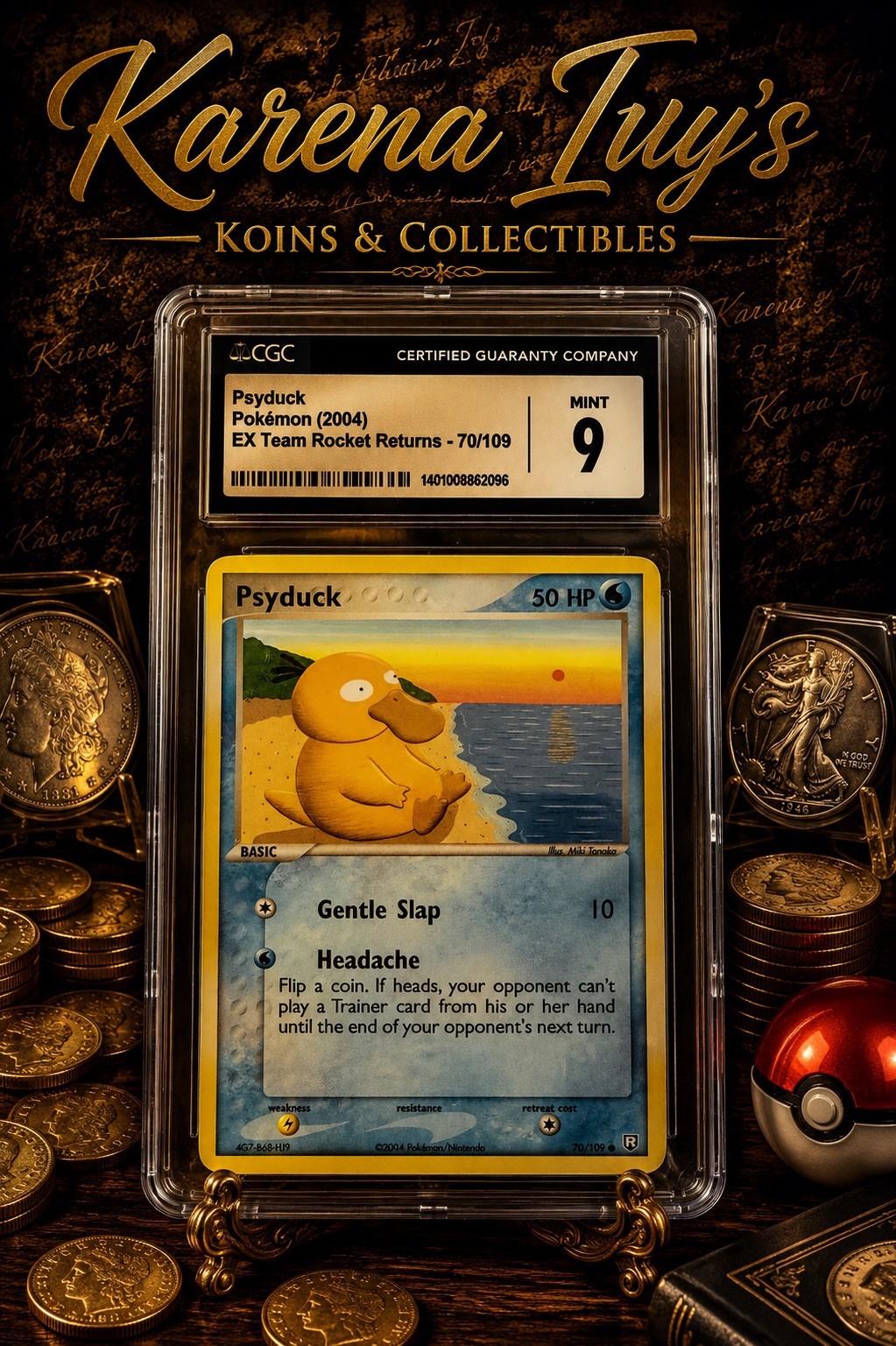 2004 EX Team Rocket Returns - English Psyduck Common 70/109