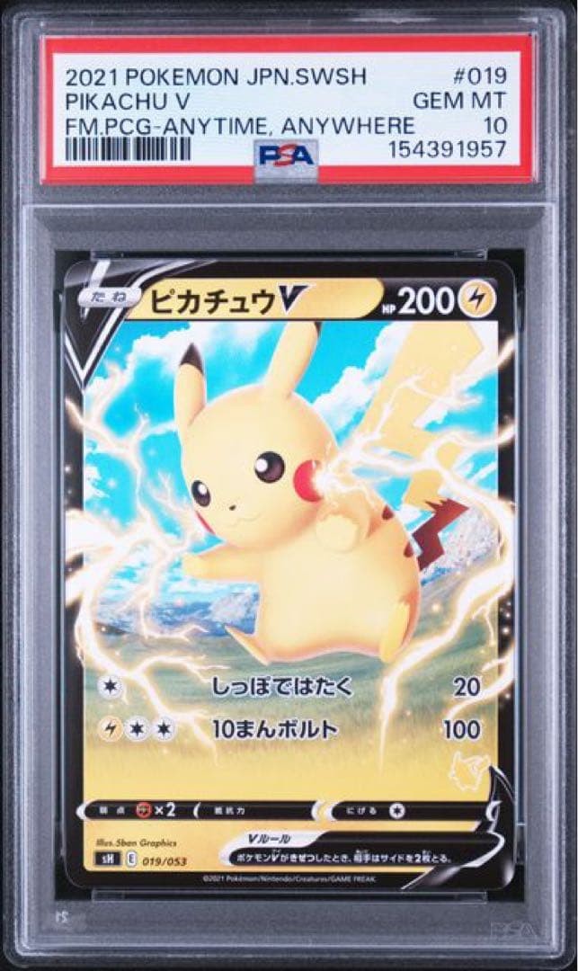2021 Pokemon Japanese Sword & Shield Family Pokemon Card Game Pikachu V Anytime, Anywhere 019