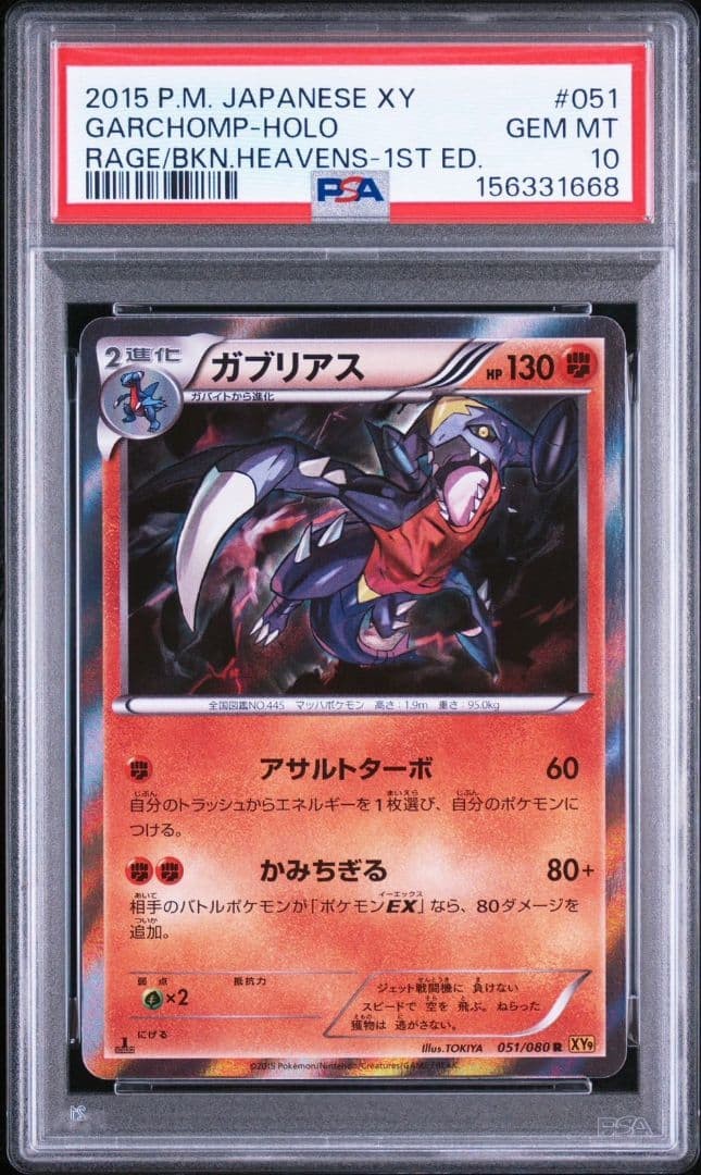 2015 Pokemon Japanese XY Rage of the Broken Heavens Garchomp-Holo 1st Edition 051