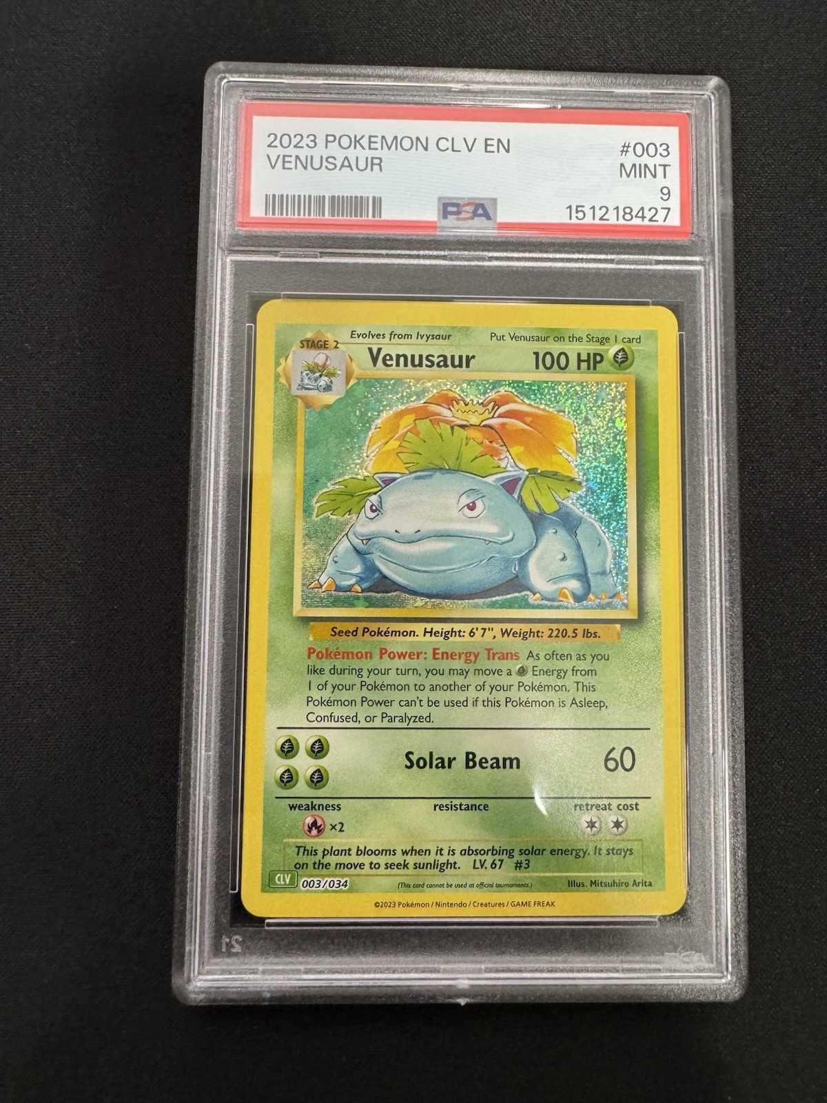 2023 Pokemon CLV-Trading Card Game Classic Venusaur & Lugia EX Deck Venusaur 003