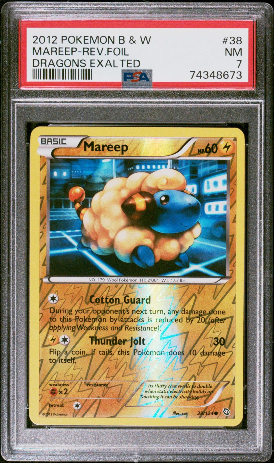 2012 Pokemon Black & White Dragons Exalted Mareep-Reverse Foil 38